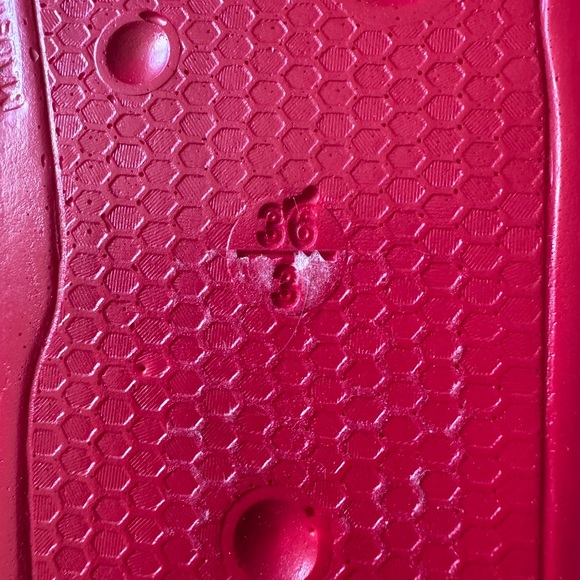 Red slides, sz 5.5 Womens, bought for child. - Picture 6 of 6